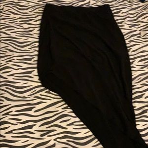 High low black skirt